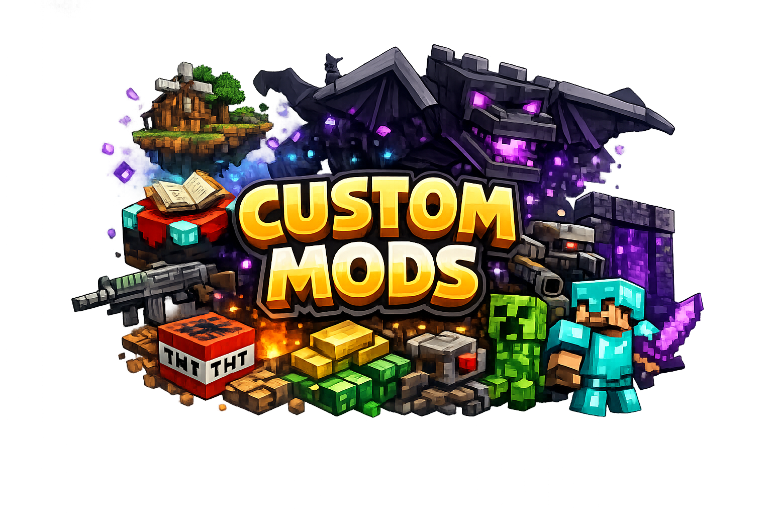Custom Minecraft mods — mobs, blocks, weapons and more